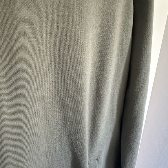Olive Green Hooded Sweater dress w/ pockets - Picture 4 of 7